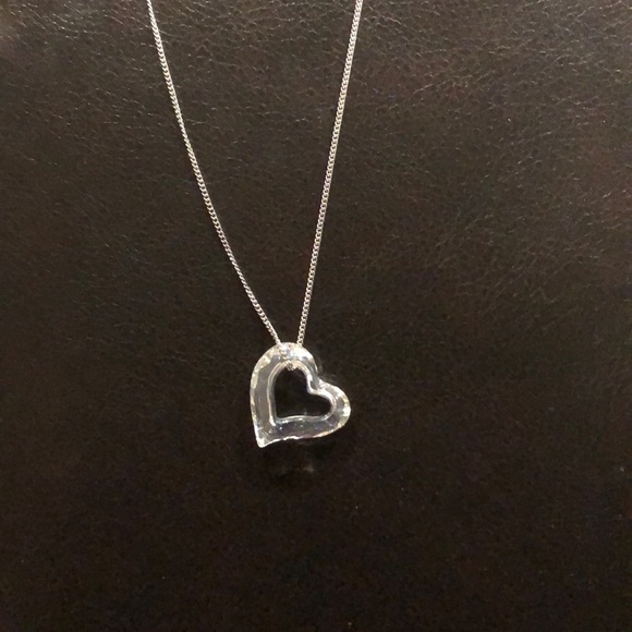Swarovski Jewelry - Swarovski clear tilted heart necklace